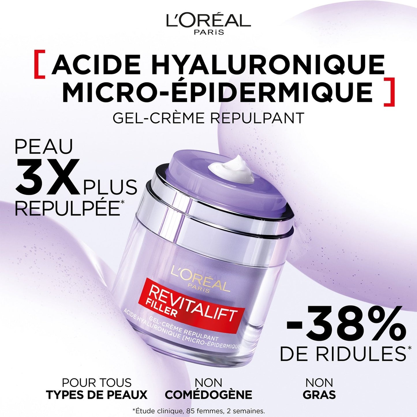 Soin Visage Gel Crème Repulpant Acide Hyaluronique Revitalift Filler L'OREAL PARIS