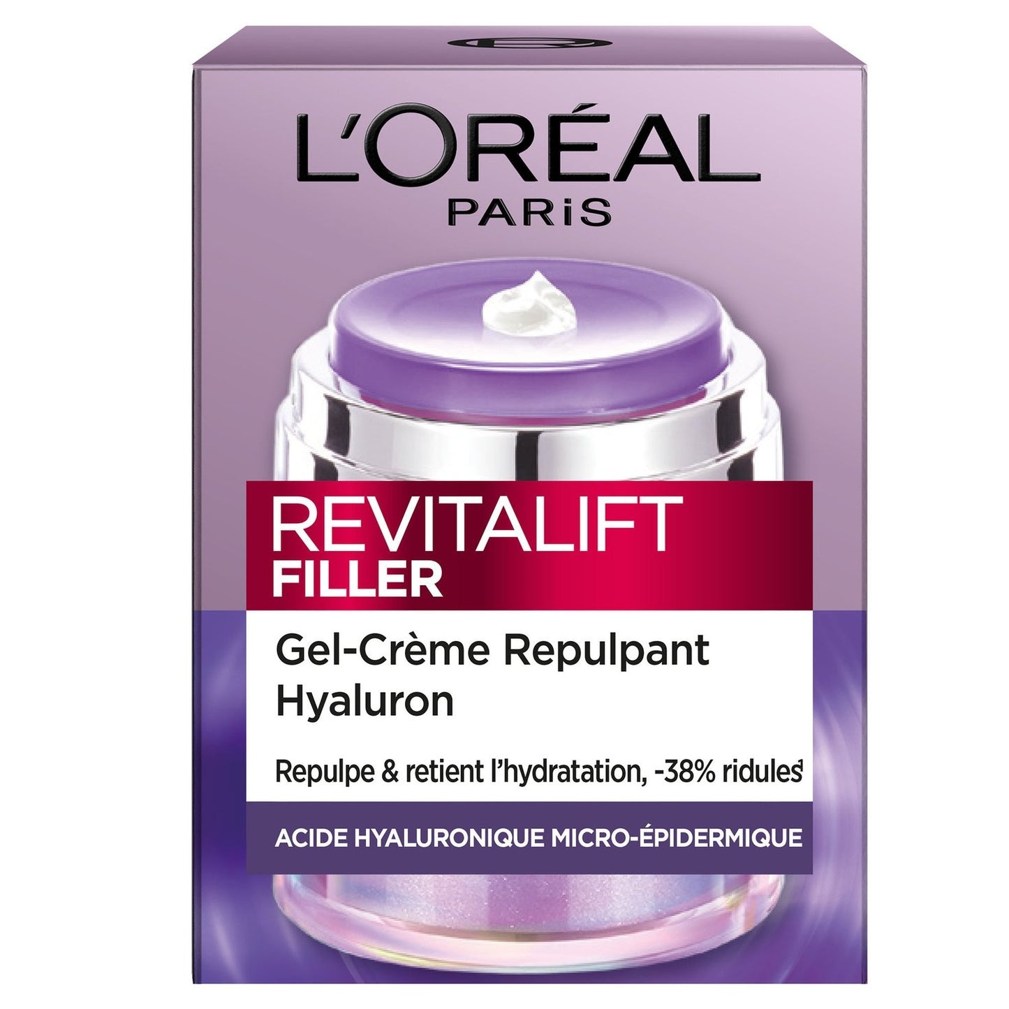 Soin Visage Gel Crème Repulpant Acide Hyaluronique Revitalift Filler L'OREAL PARIS le pot de 50mL