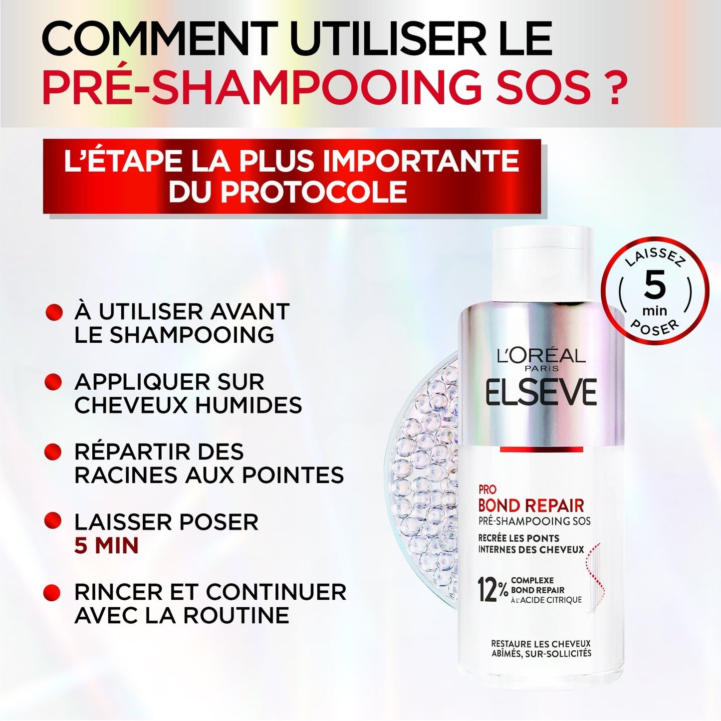 Soin Cheveux Pro Bond Repair Sans Rinçage Sos Elseve L'OREAL PARIS