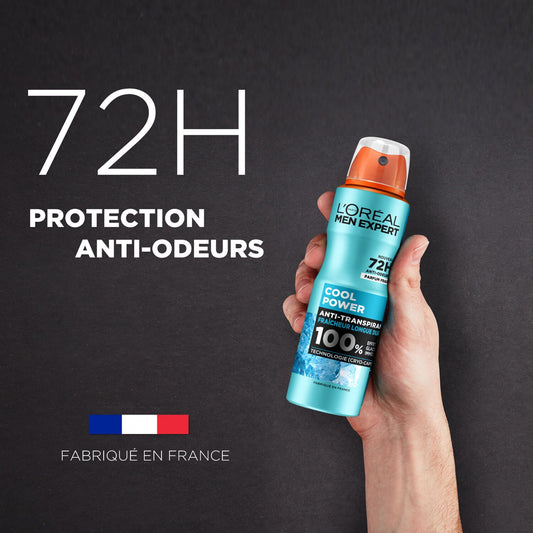 Déodorant Spray Homme Frais Cool Power 72h MEN EXPERT