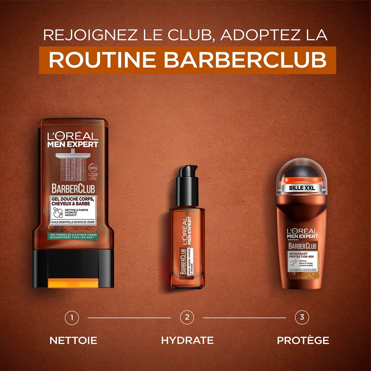 Déodorant Bille Homme Huile Essentielle de Bois de Cèdre Barber Club MEN EXPERT