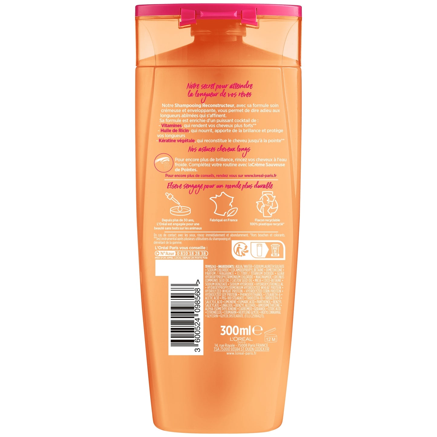 ELSEVE Reconstructive Shampoo for Damaged, Brittle or Long Hair