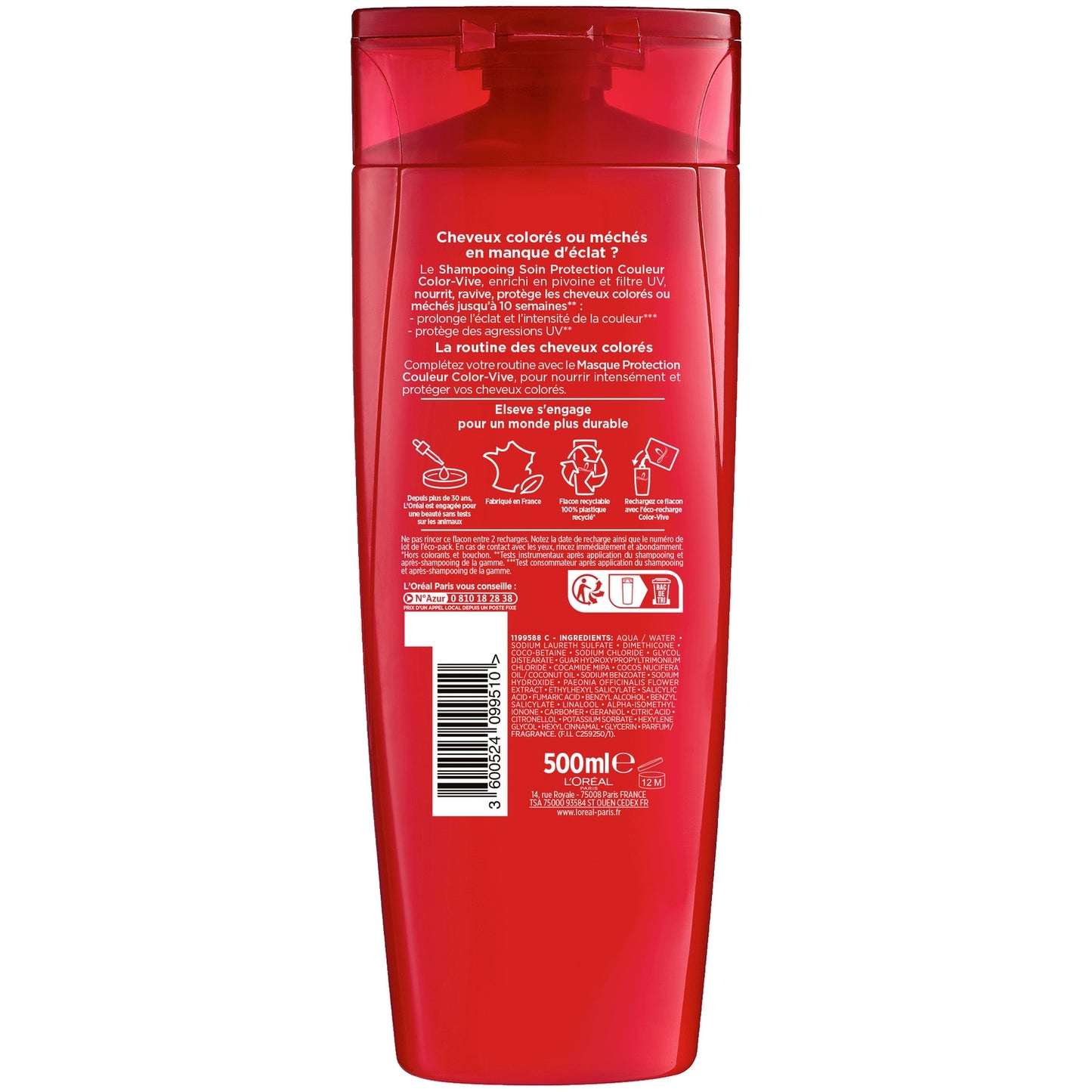 ELSEVE Color Protection Care Shampoo for Colored or Highlighted Hair