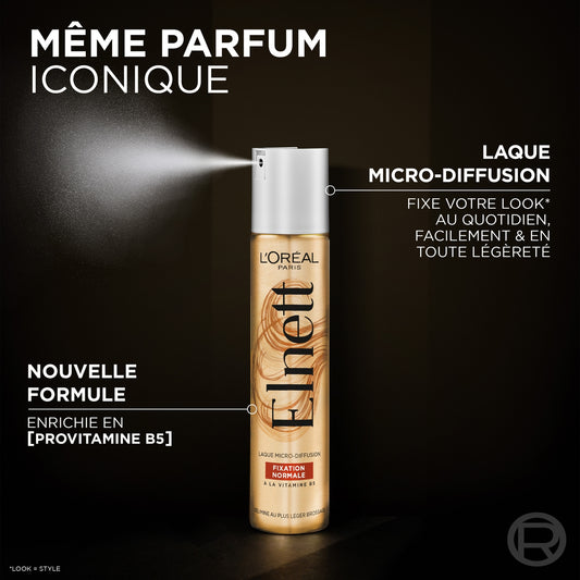 Laque Nutrition Cheveux Secs et Abîmés à l'Huile d'Argan Elnett L'OREAL PARIS