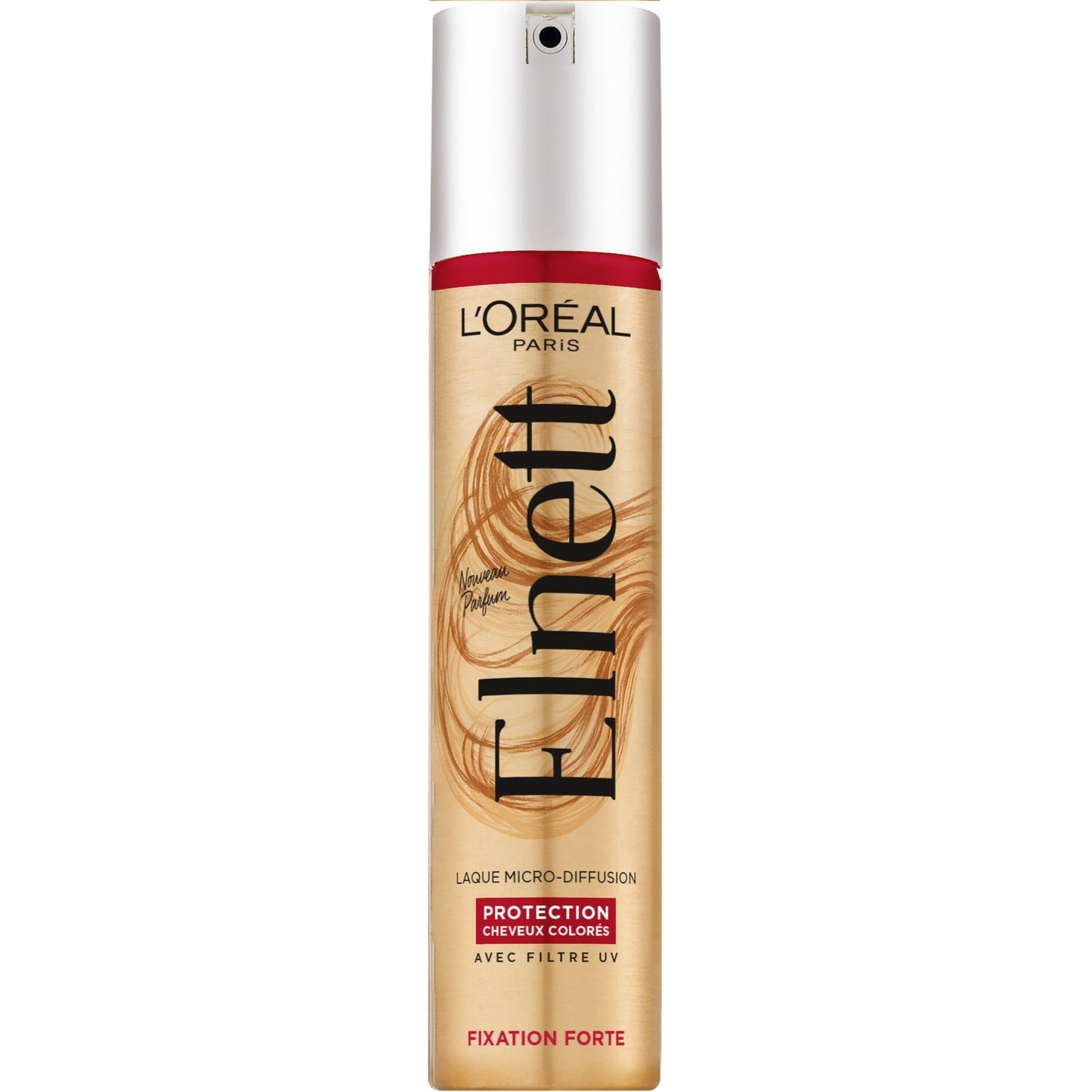 Laque Fixation Forte Protection Cheveux Colorés avec Filtre Uv Elnett L'OREAL PARIS le flacon de 200mL