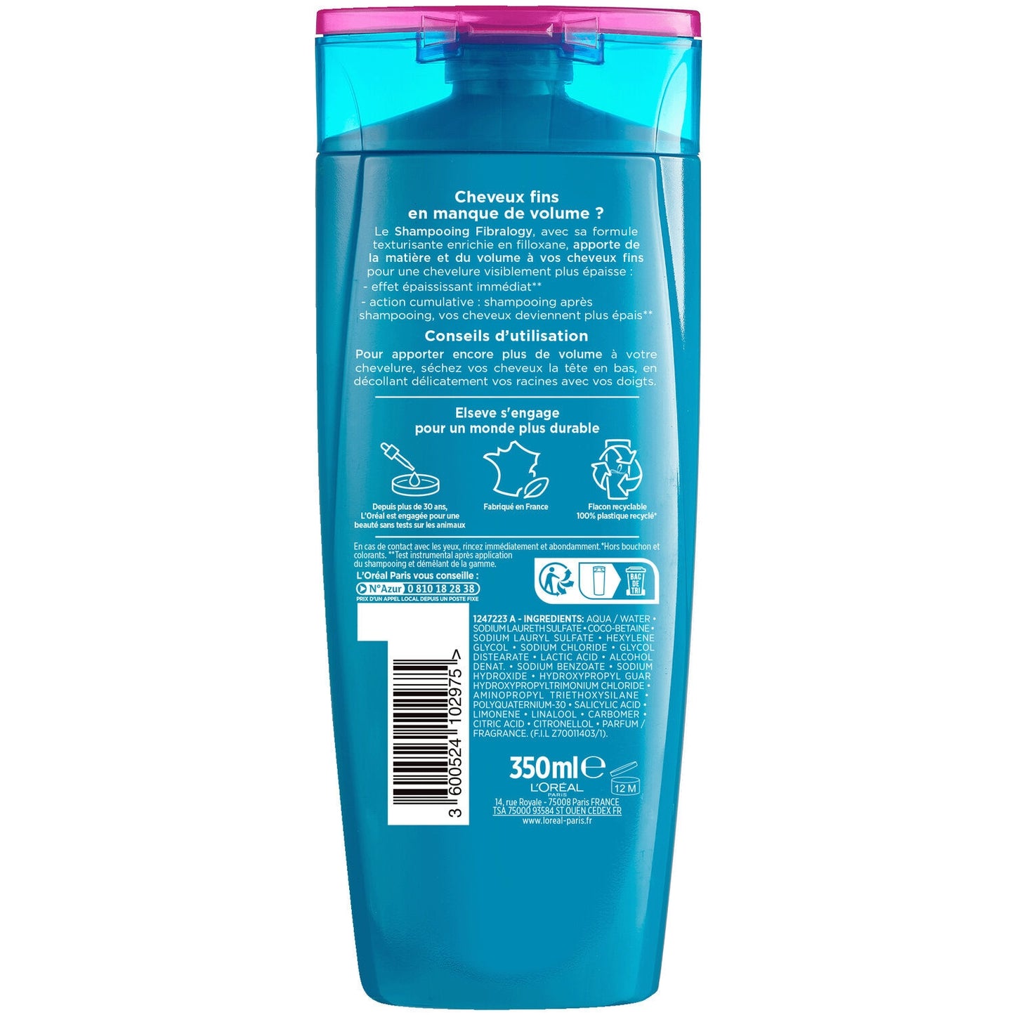 ELSEVE Volume Shampoo for Fine Hair Lacking Volume