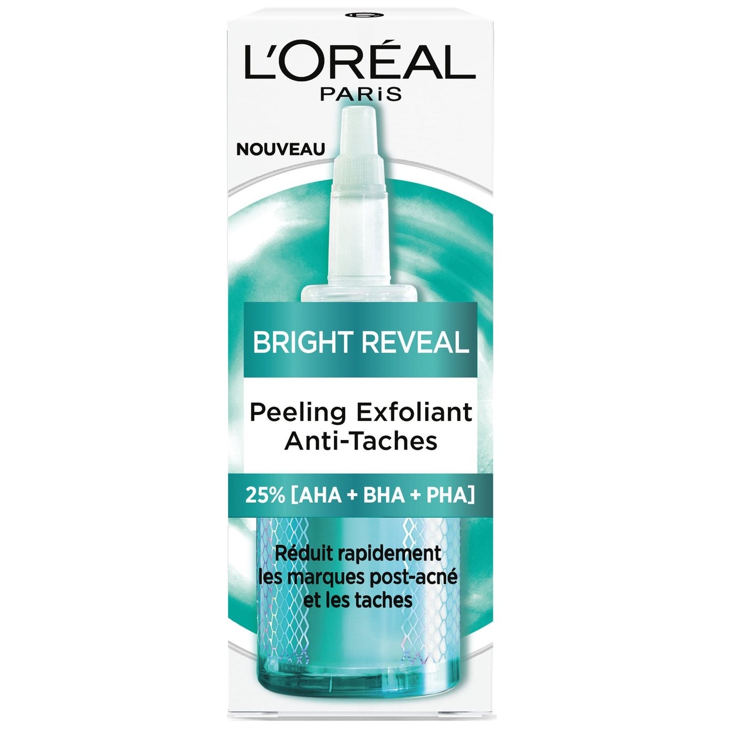 Soin Visage Peeling Exfoliant Anti-Tâches Bright Reveal L'OREAL PARIS le flacon de 25mL
