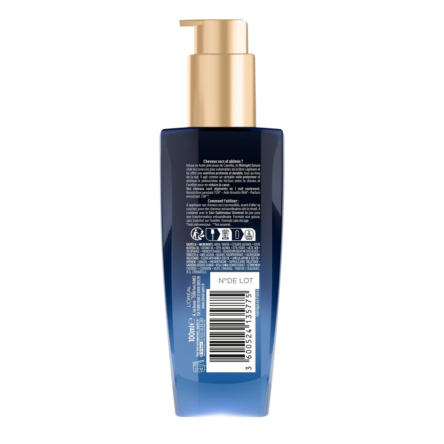 Haarpflegeserum Precious Camellia Oil Trockenes und strapaziertes Haar Leave-In Midnight Elseve L'OREAL PARIS