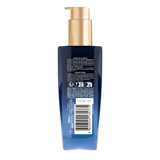Soin Cheveux Sérum Huile Précieuse Camélia Cheveux Secs et Abîmés Sans Rinçage Midnight Elseve L'OREAL PARIS