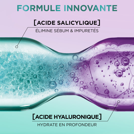 Shampoing Purifiant Racines Grasses Longueurs Déshydratées Acide Hyaluronique et Acide Salicylique Elseve L'OREAL PARIS