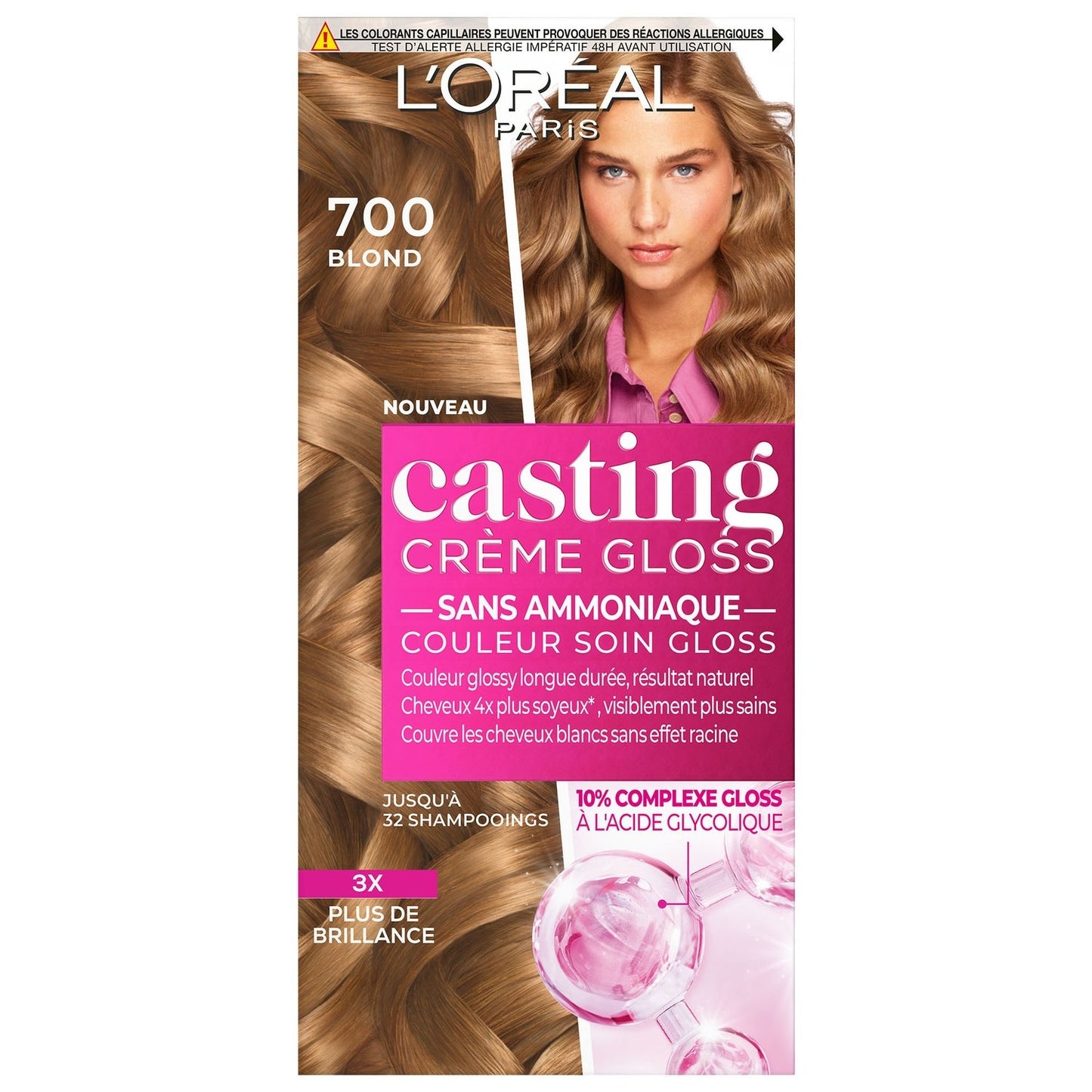 Coloration Cheveux Blond 700 CASTING CREME GLOSS la boîte