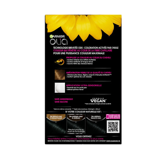 Coloration Permanente Sans Amoniaque 1. 0 Noir Absolu Olia GARNIER