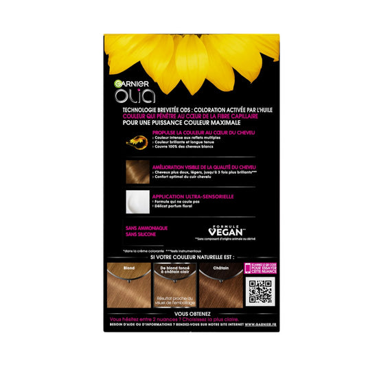 Coloration Permanente Sans Amoniaque 7. 0 Blond Foncé Olia GARNIER