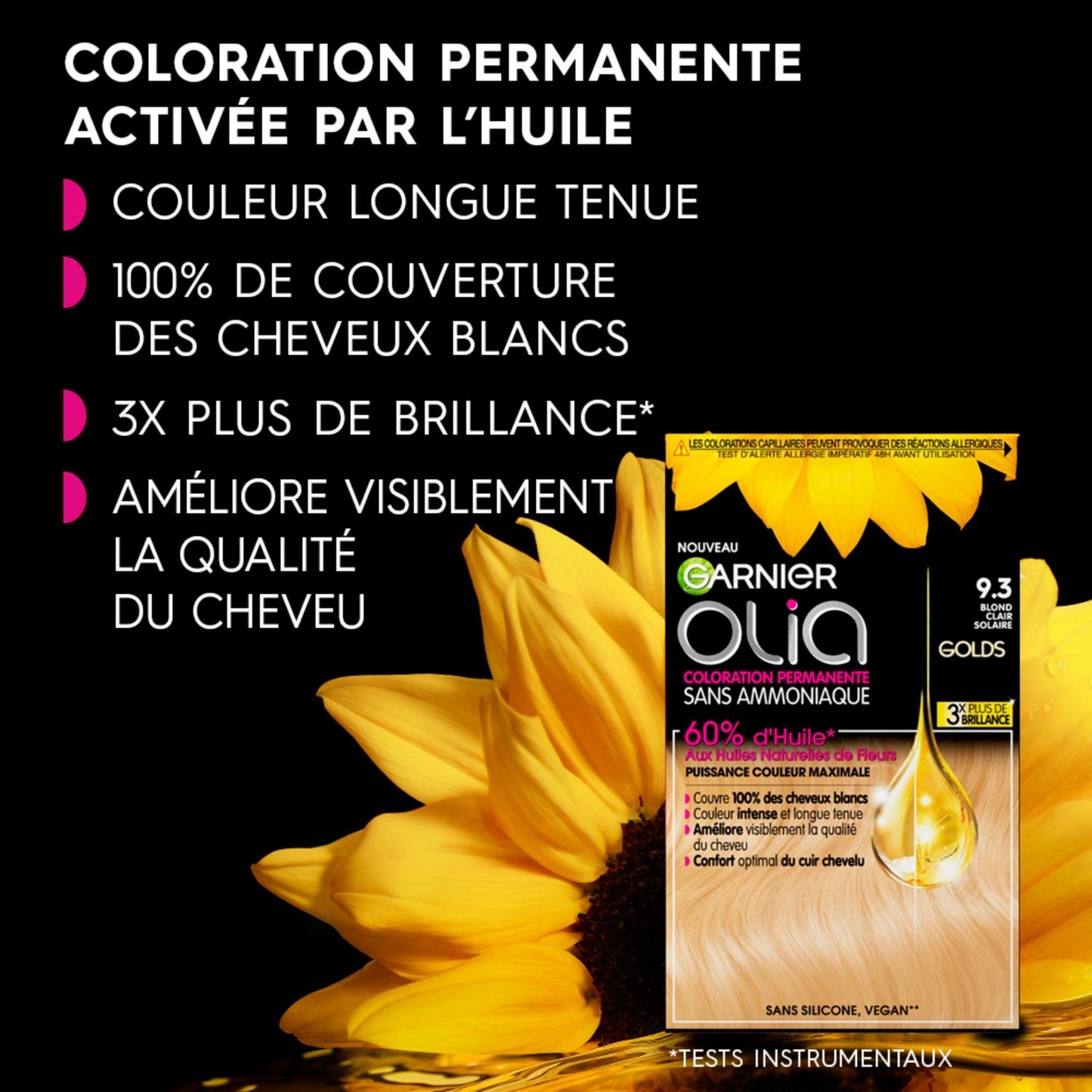 OLIA Ammonia-Free Permanent Hair Color 9.3 Light Solar Blonde