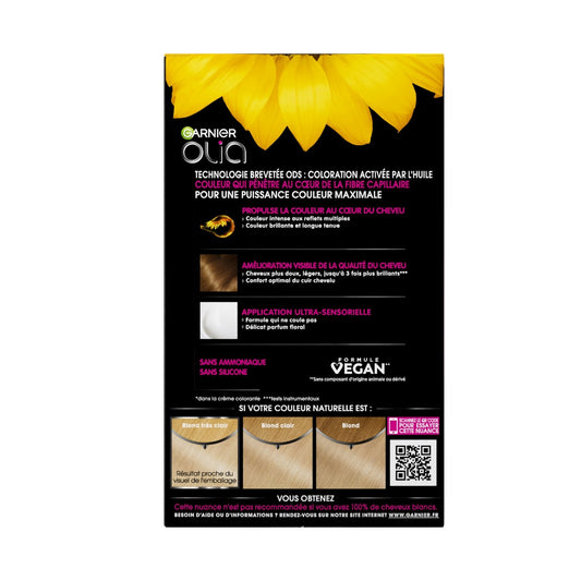 Coloration Permanente Sans Amoniaque 10. 0 Blond Très Clair Brillance Longue Durée Olia GARNIER