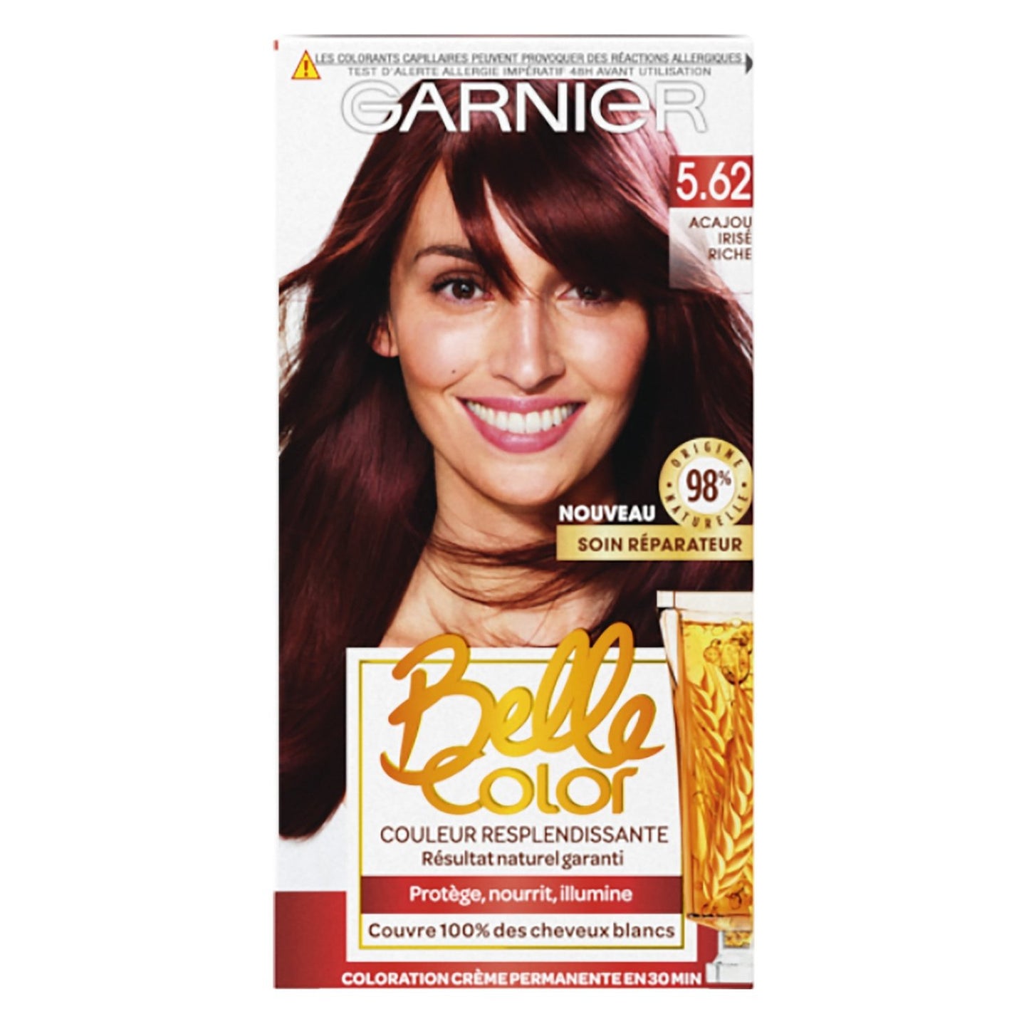 Permanent Hair Color 5.62 Rich Iridescent Mahogany BELLE COLOR