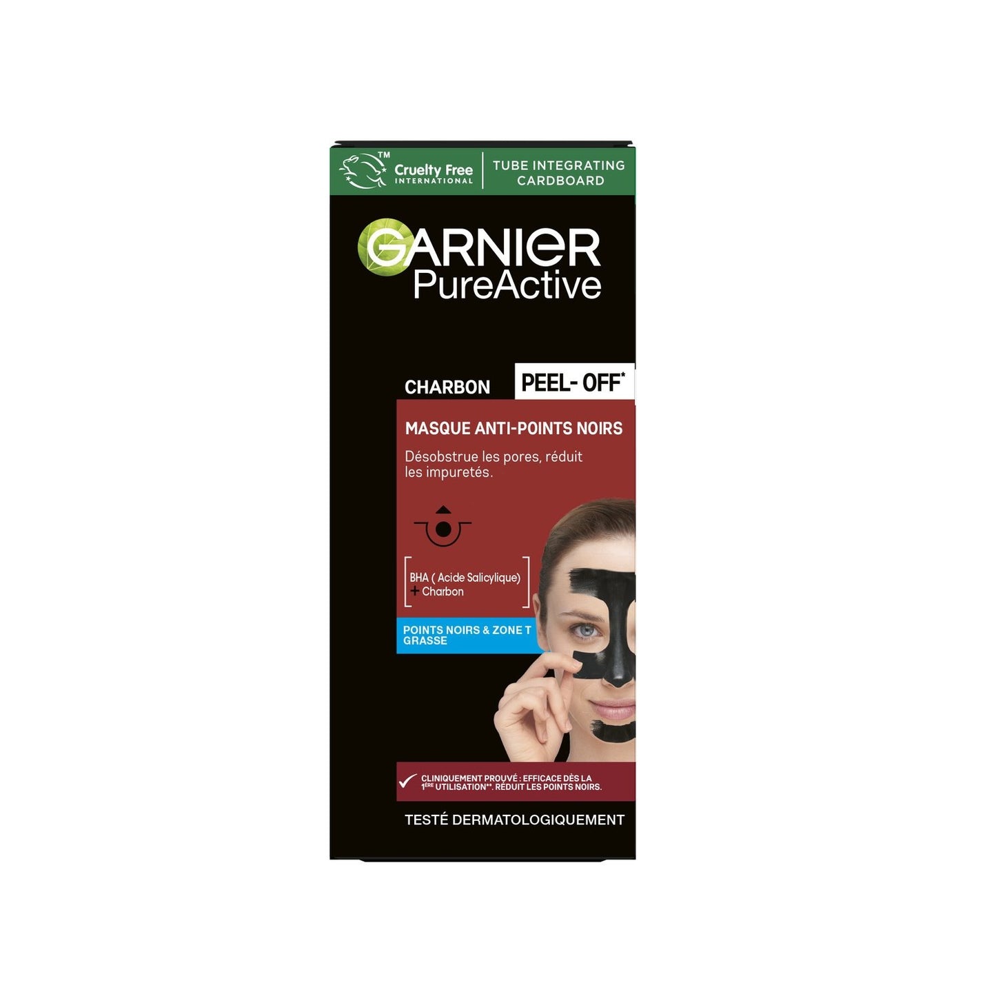 Masque Visage Peel-Off Anti-Points Noirs GARNIER le tube de 50mL