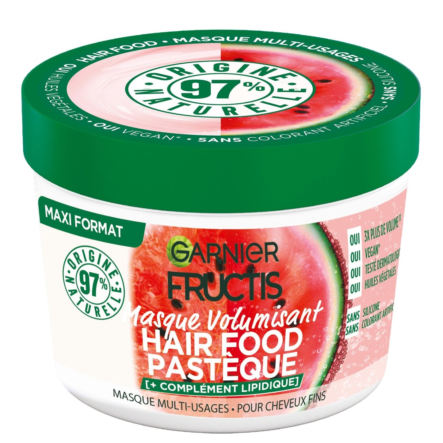 Masque Hair Food Repulpant Pastèque Cheveux Fins FRUCTIS