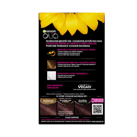 Coloration Permanente 6. 12 Châtain Très Clair Cendré Lumineux Sans Ammoniaque Glow Olia GARNIER