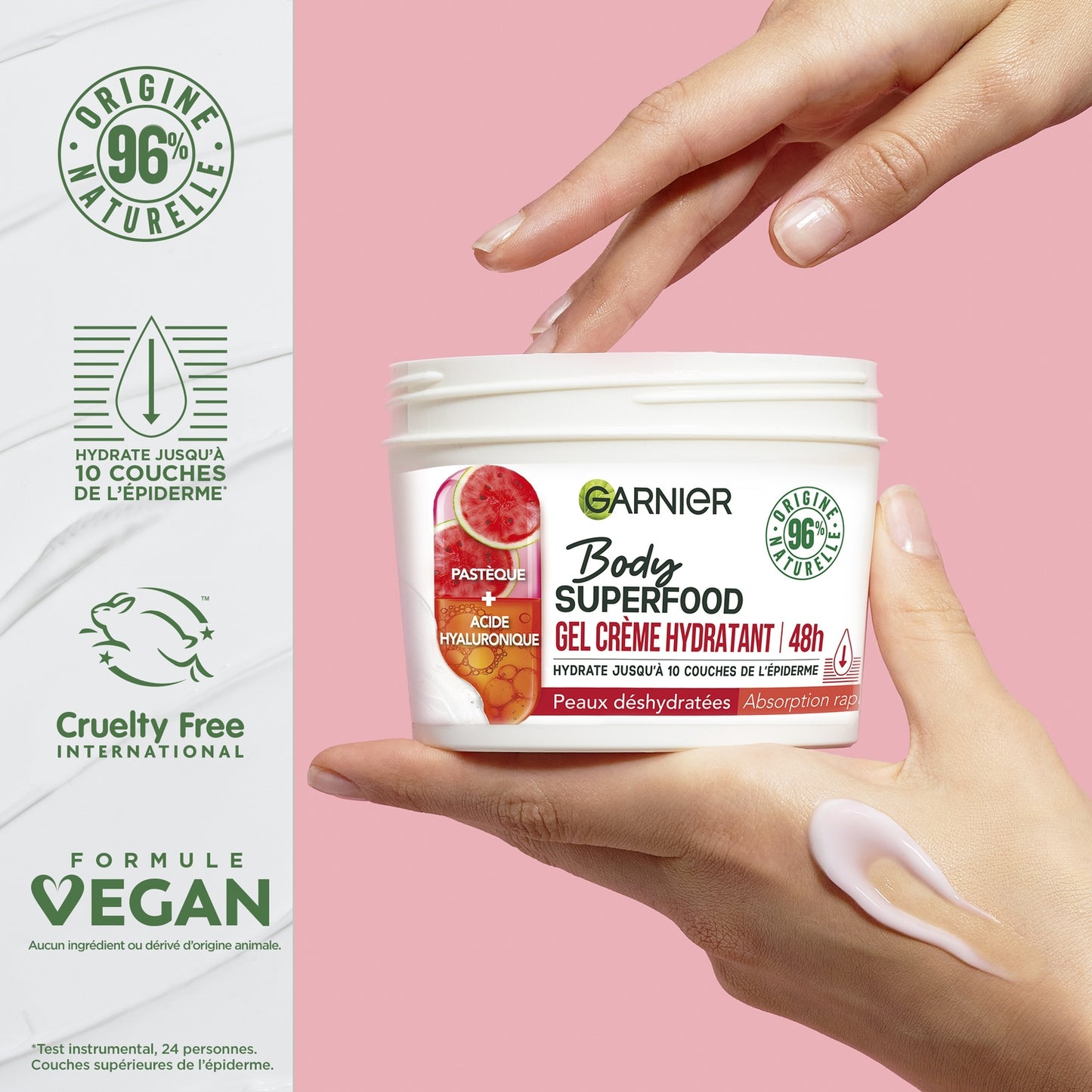 GARNIER Body Super Food Watermelon Body Cream for Dehydrated Skin