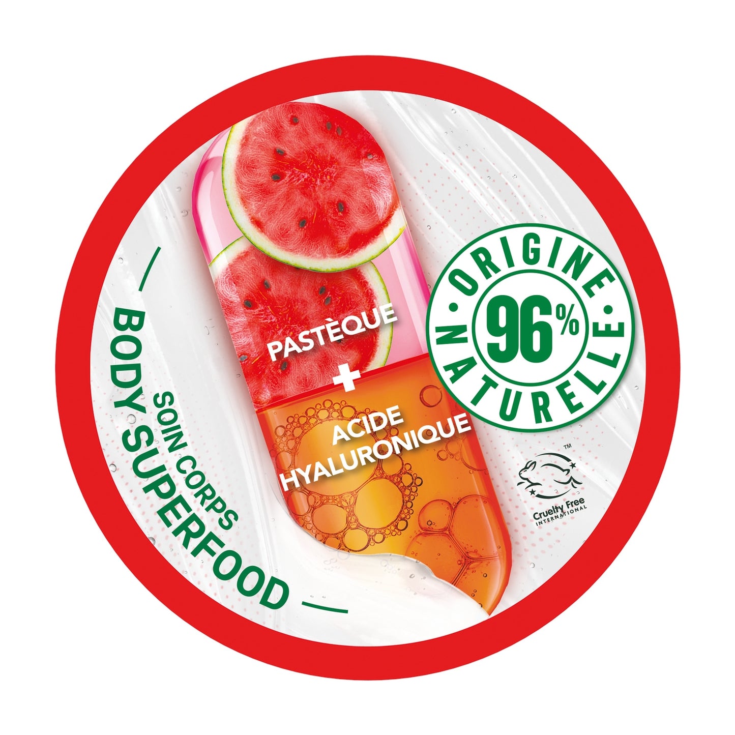 GARNIER Body Super Food Watermelon Body Cream for Dehydrated Skin