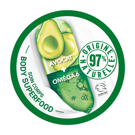 Crème Corps Peau Sèche et Très Sèche Nourrissante et Réparatrice Avocat Body Super Food GARNIER