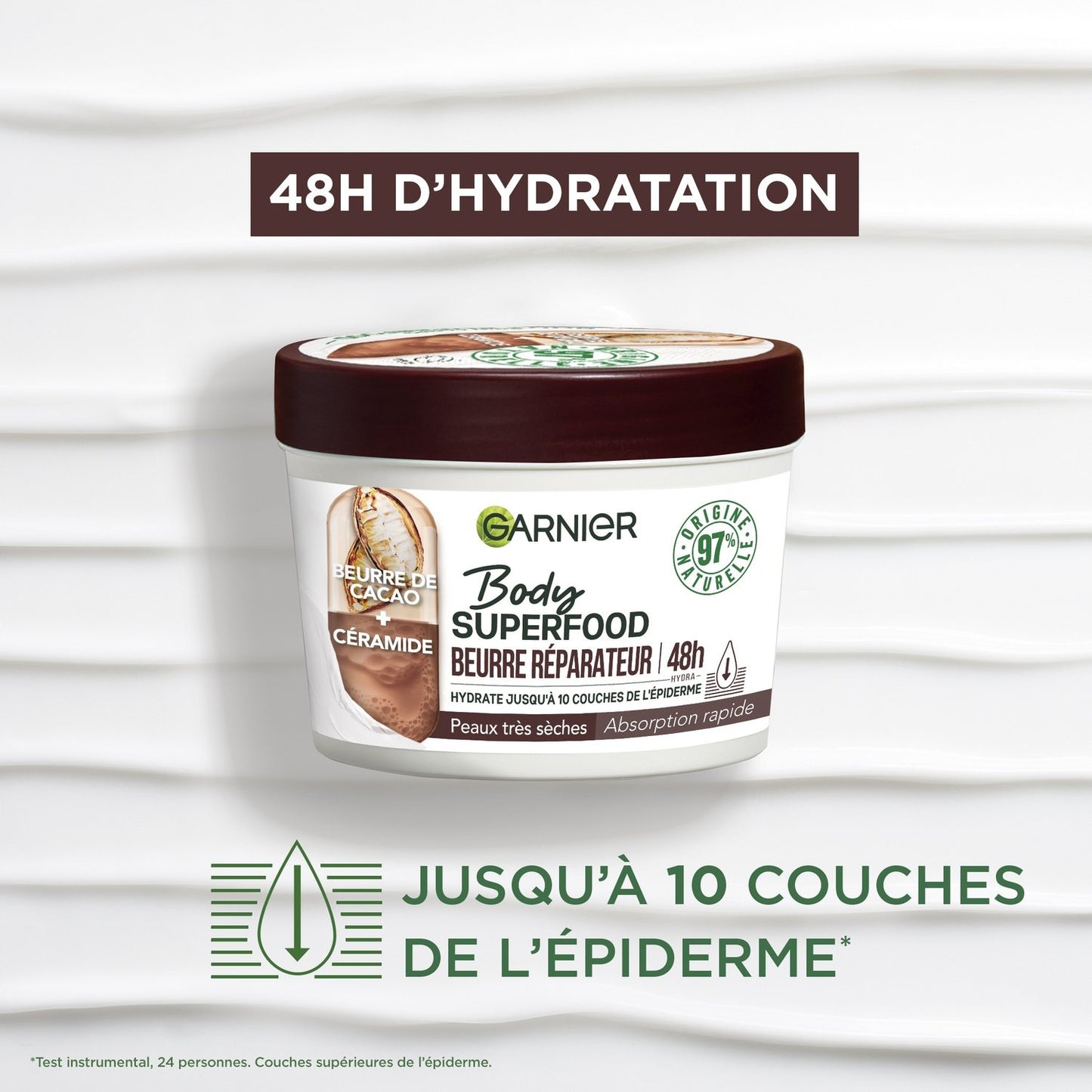 GARNIER Superfood Cocoa Repairing Body Cream for Very Dry Skin