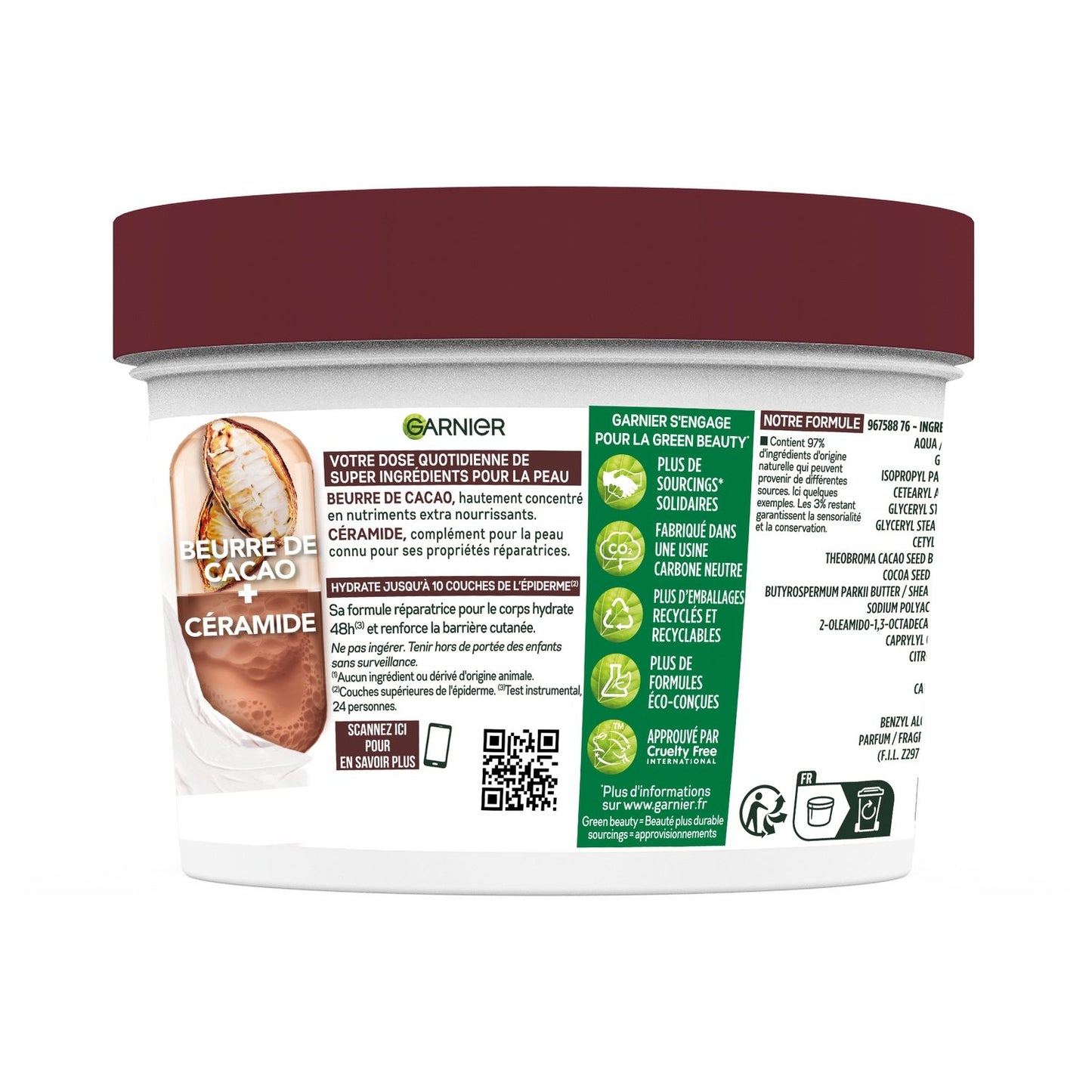 GARNIER Superfood Cocoa Repairing Body Cream for Very Dry Skin