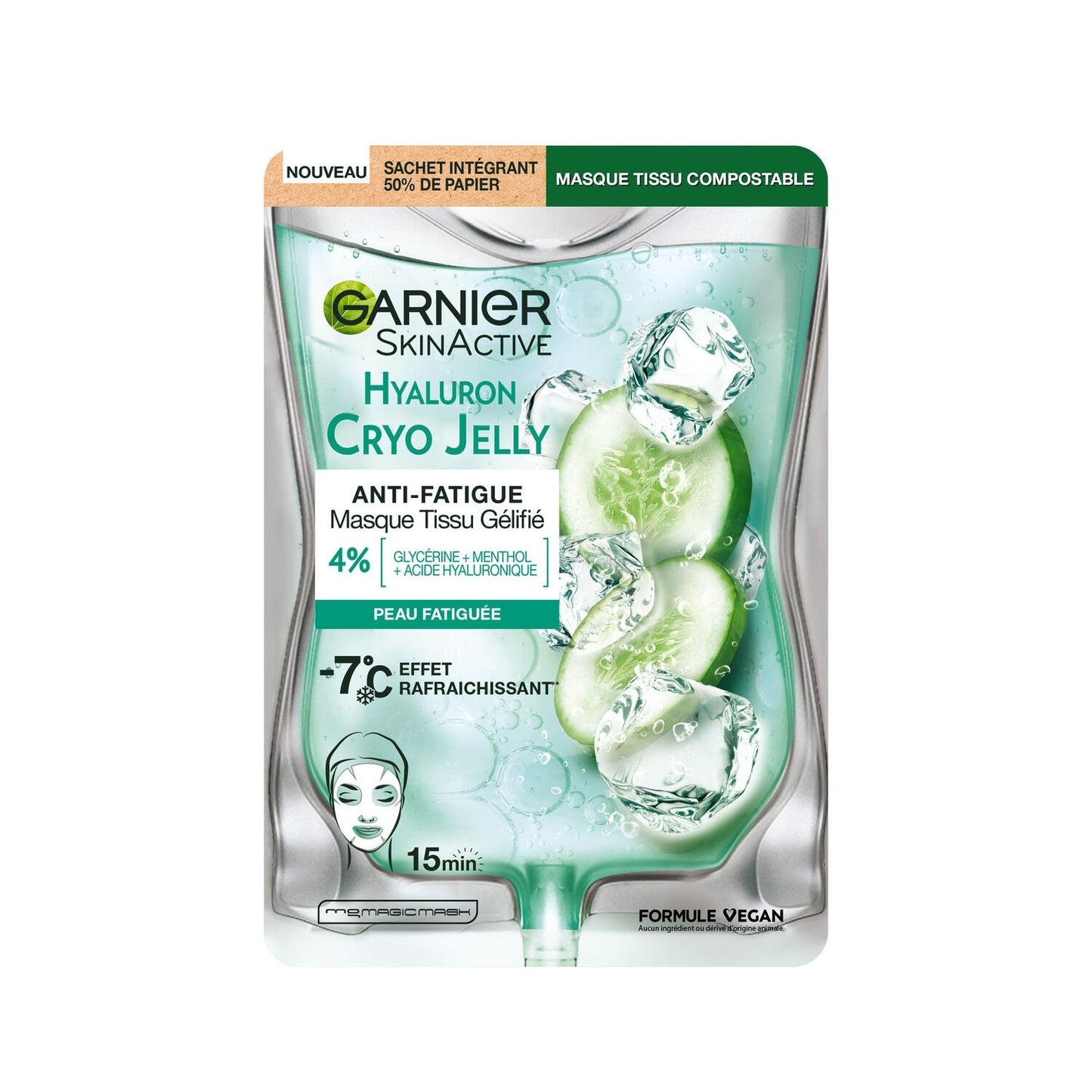 Masque Visage Gélifié Hydratant Cryo Jelly Skinactive GARNIER