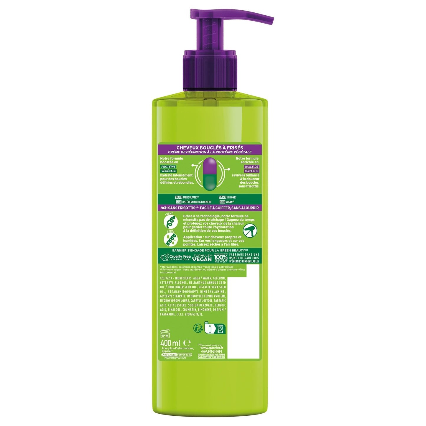 FRUCTIS Styling Product Defining Cream for Curly to Frizzy Hair