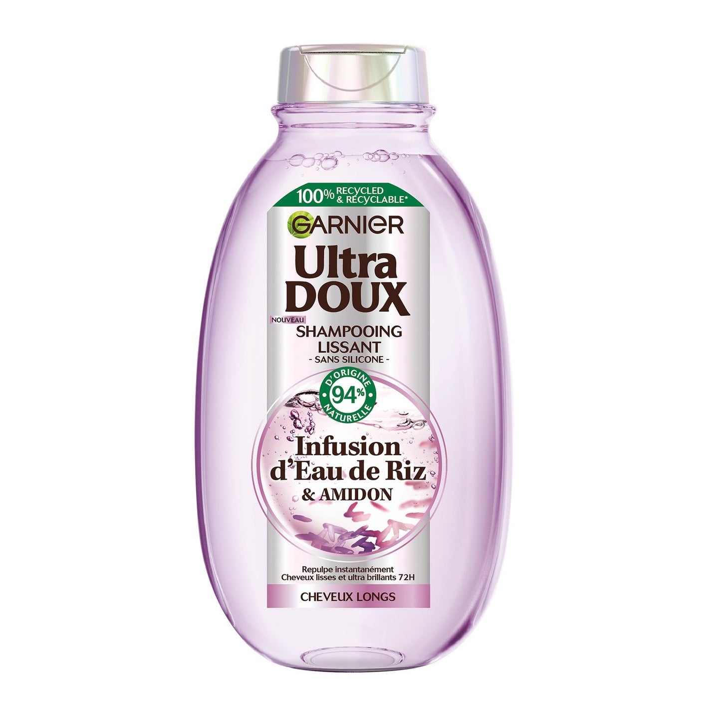 Shampoing Lissant Cheveux Longs Infusion Eau de Riz et Amidon Ultra Doux GARNIER le flacon de 200mL