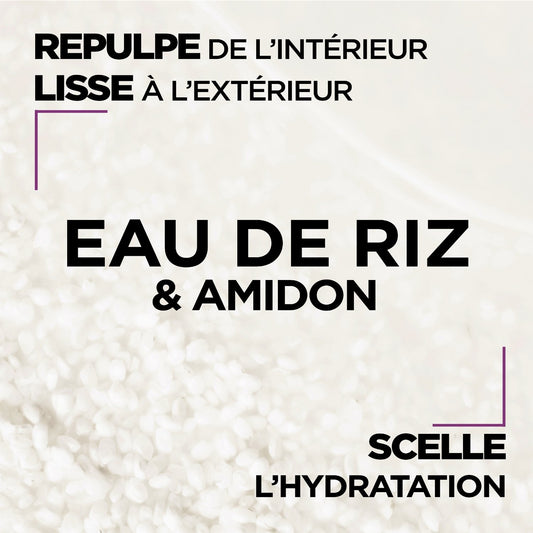 Après-Shampoing Lissant Démélant Cheveux Longs Infusion d'Eau de Riz & Amidon Sans Silicone Ultra Doux GARNIER