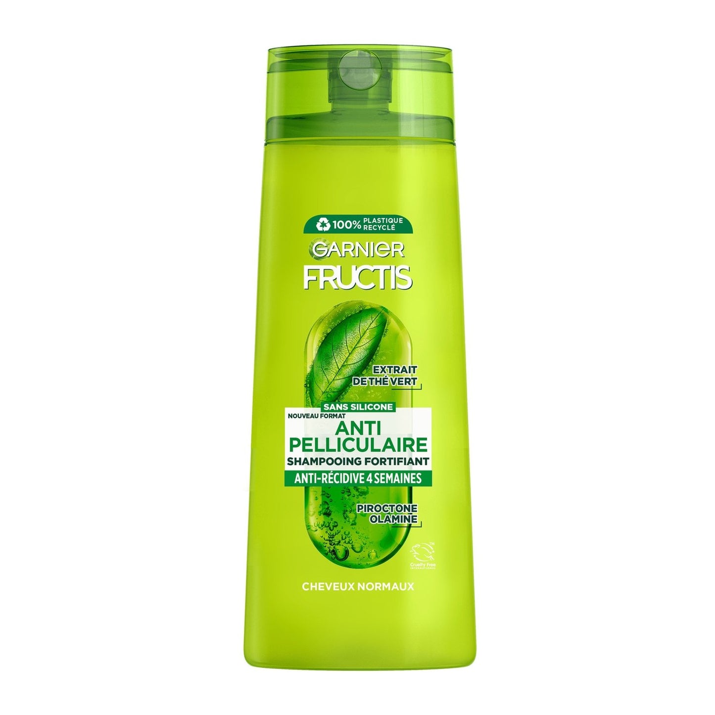 Shampoing Antipelliculaire Cheveux Normaux Extrait de Thé Vert Anti-Récidive Fructis GARNIER le flacon de 300mL