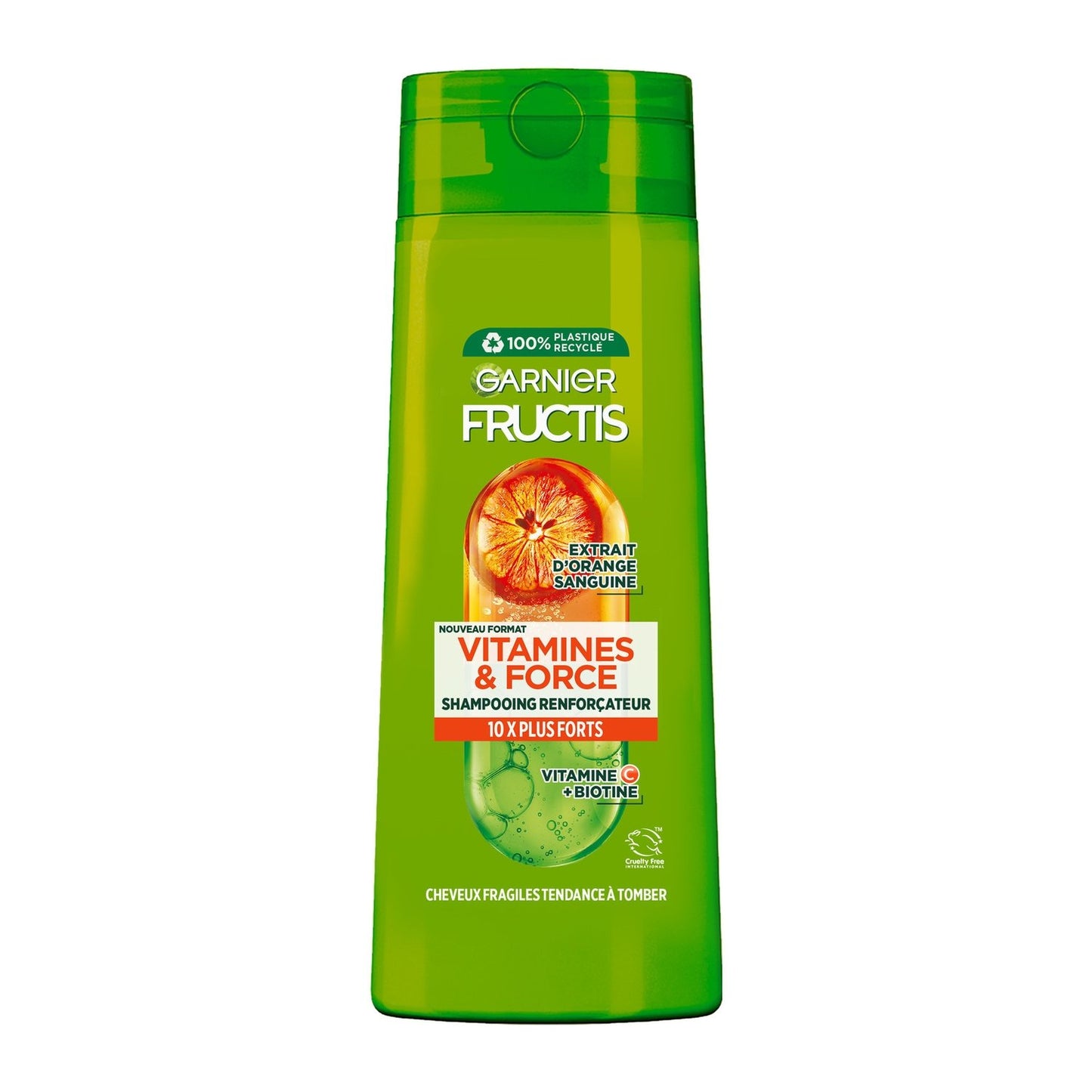 Shampoing Cheveux Fragiles Tendance à Tomber Vitamine C et Biotine Extrait d'Orange Sanguine Frustis GARNIER le flacon de 300mL