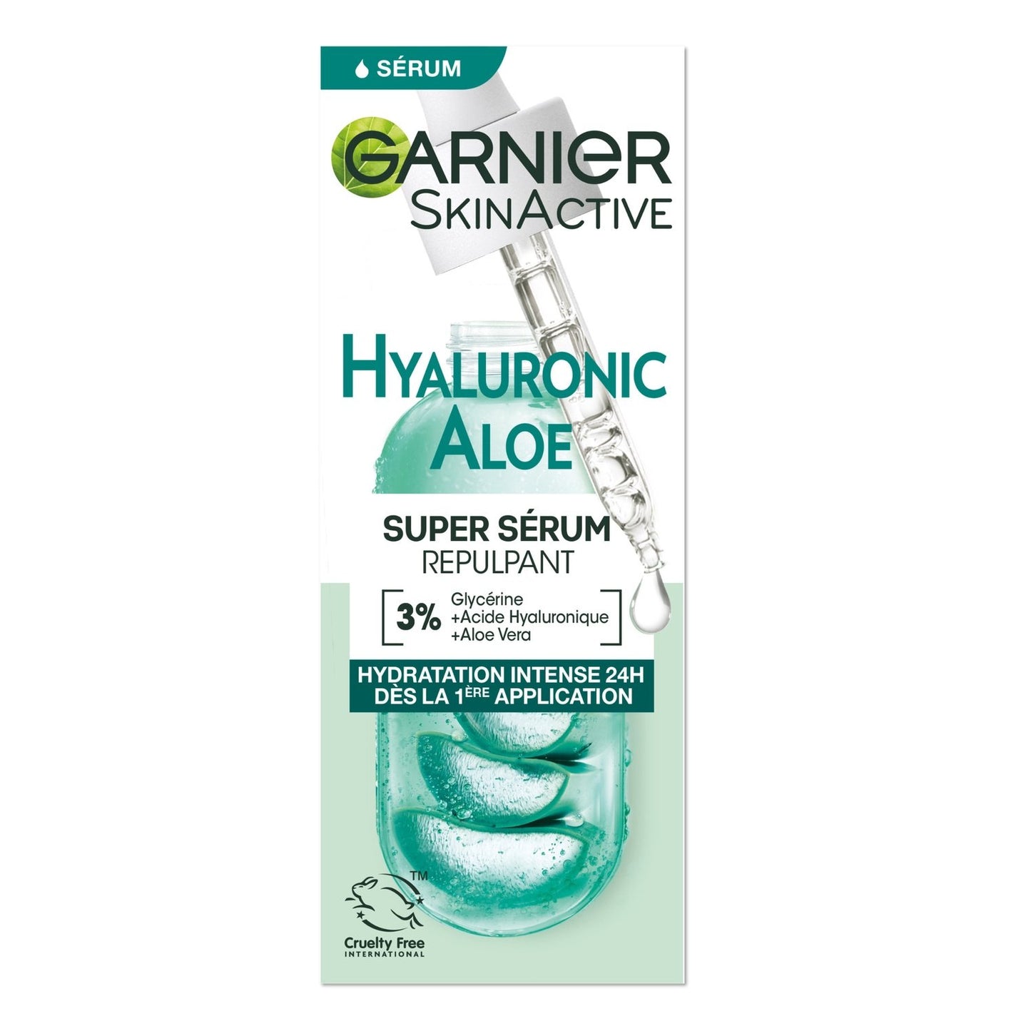 Soin Visage Sérum Hydratant et Repulpant A l'Aloe Vera GARNIER le flacon de 30mL