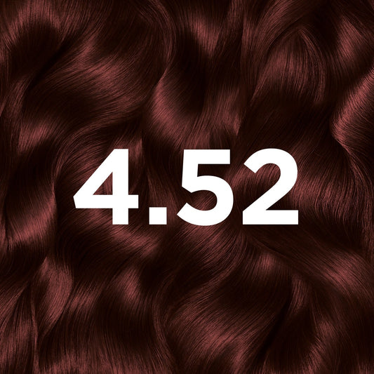 Coloration Permanente 4.52 Châtain Acajou Prune Sans Ammoniaque Crémeuse 100% Couverture Cheveux Blancs Longue Durée Vegan Good GARNIER