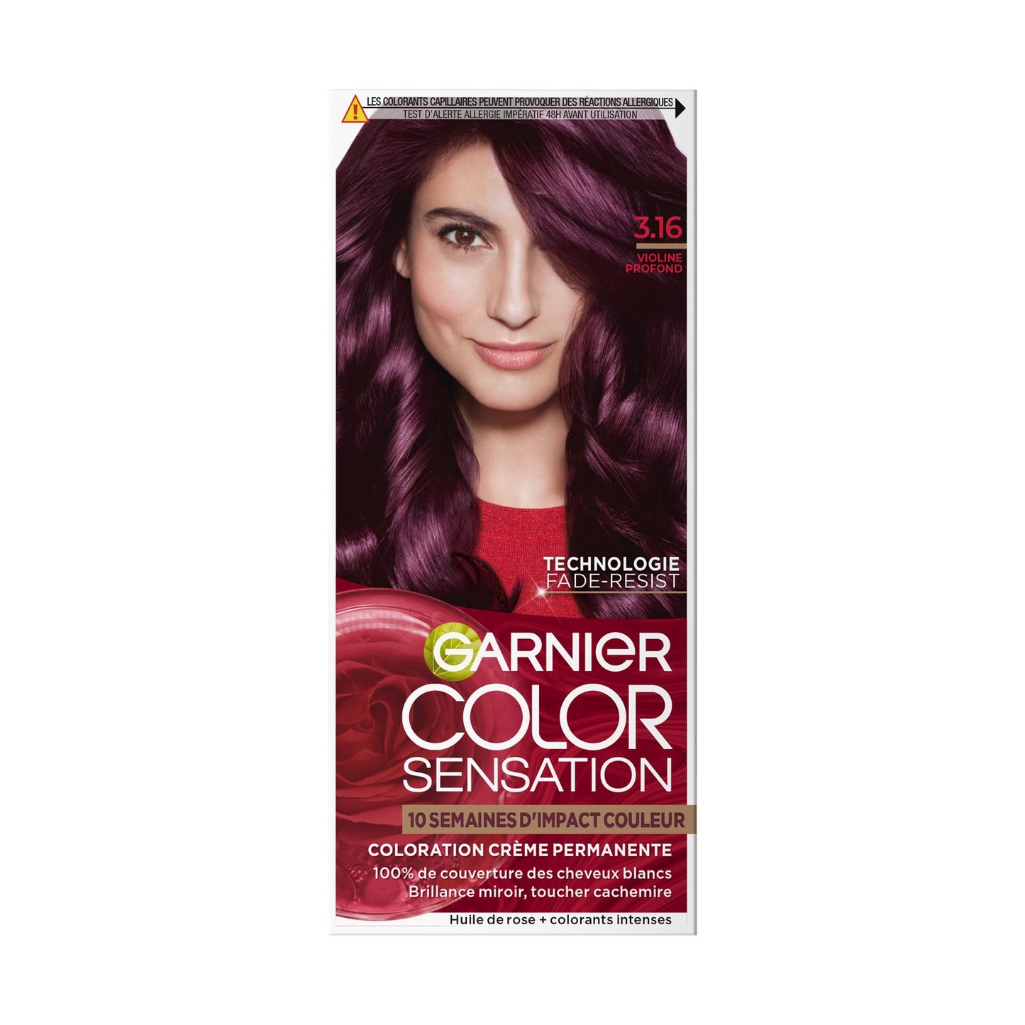 Coloration Cheveux Violine Profond 3,16 GARNIER