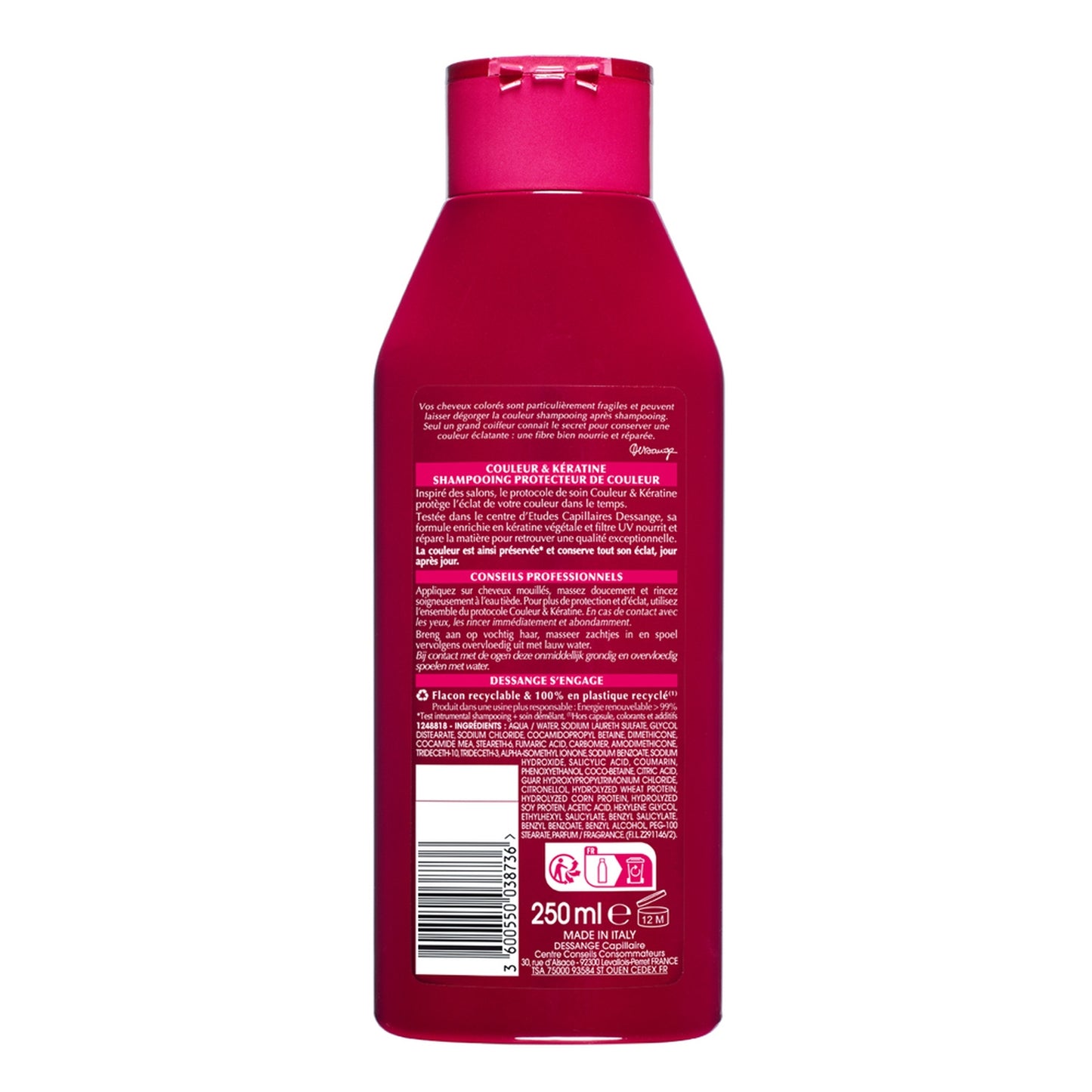 Shampoing Cheveux Colorés Kératine Végétale Filtre UV DESSANGE