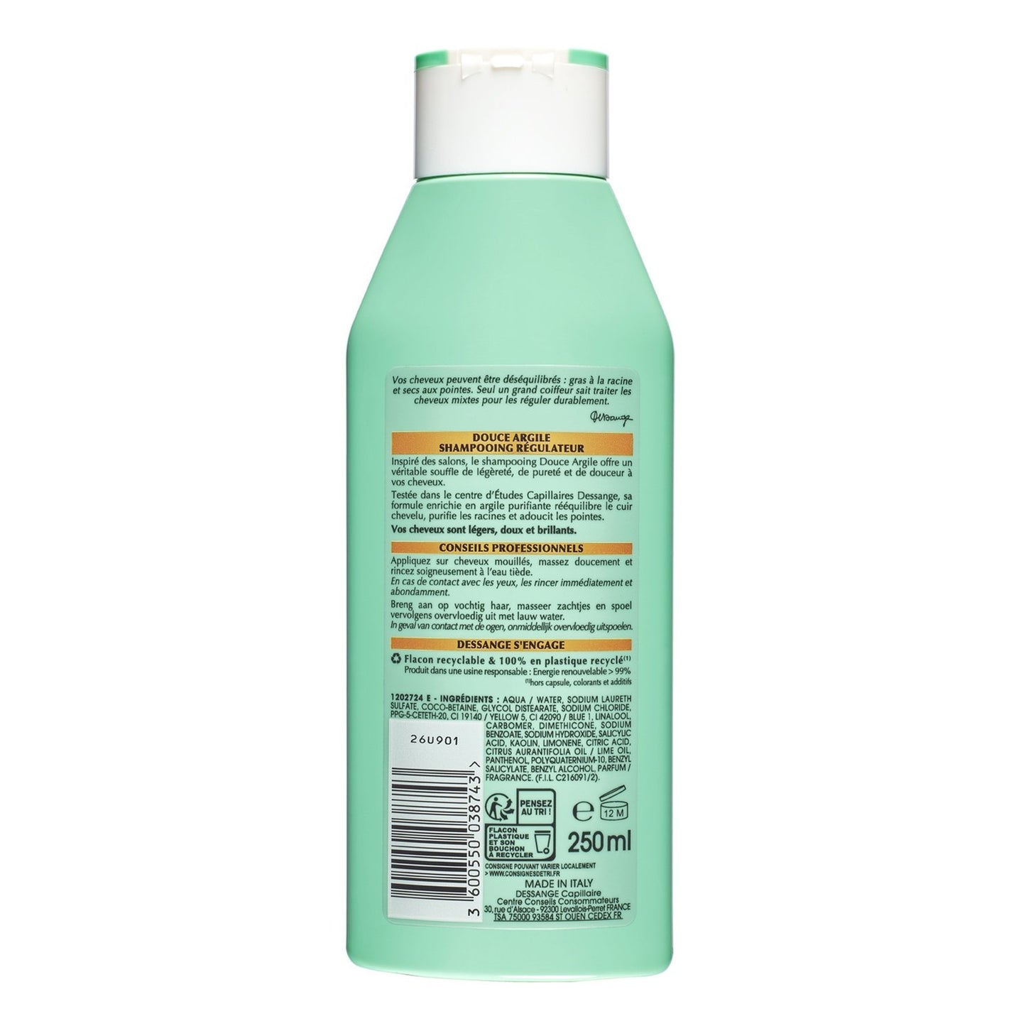 DESSANGE Gentle Clay Regulating Shampoo for Oily Hair