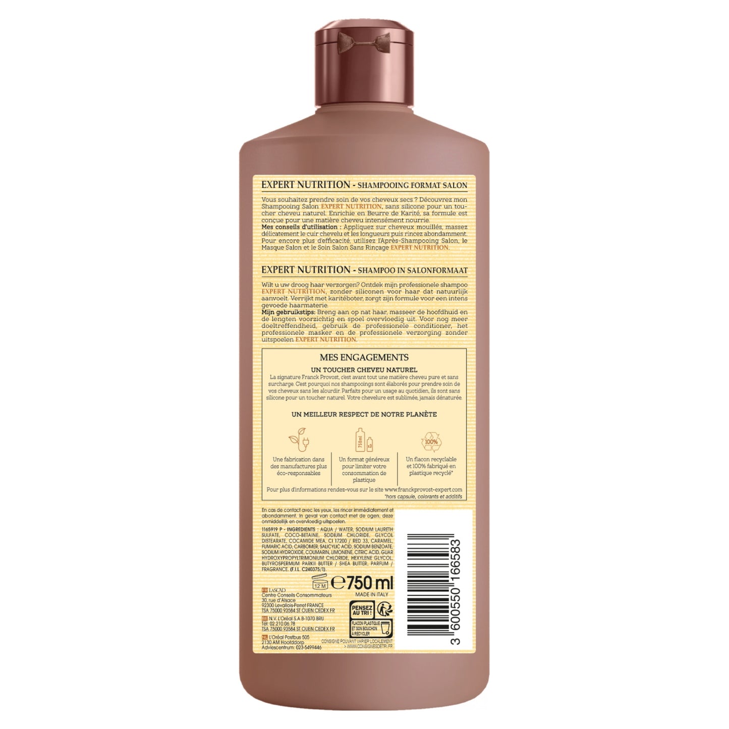 Shampoing Cheveux Secs Beurre de Karité FRANCK PROVOST