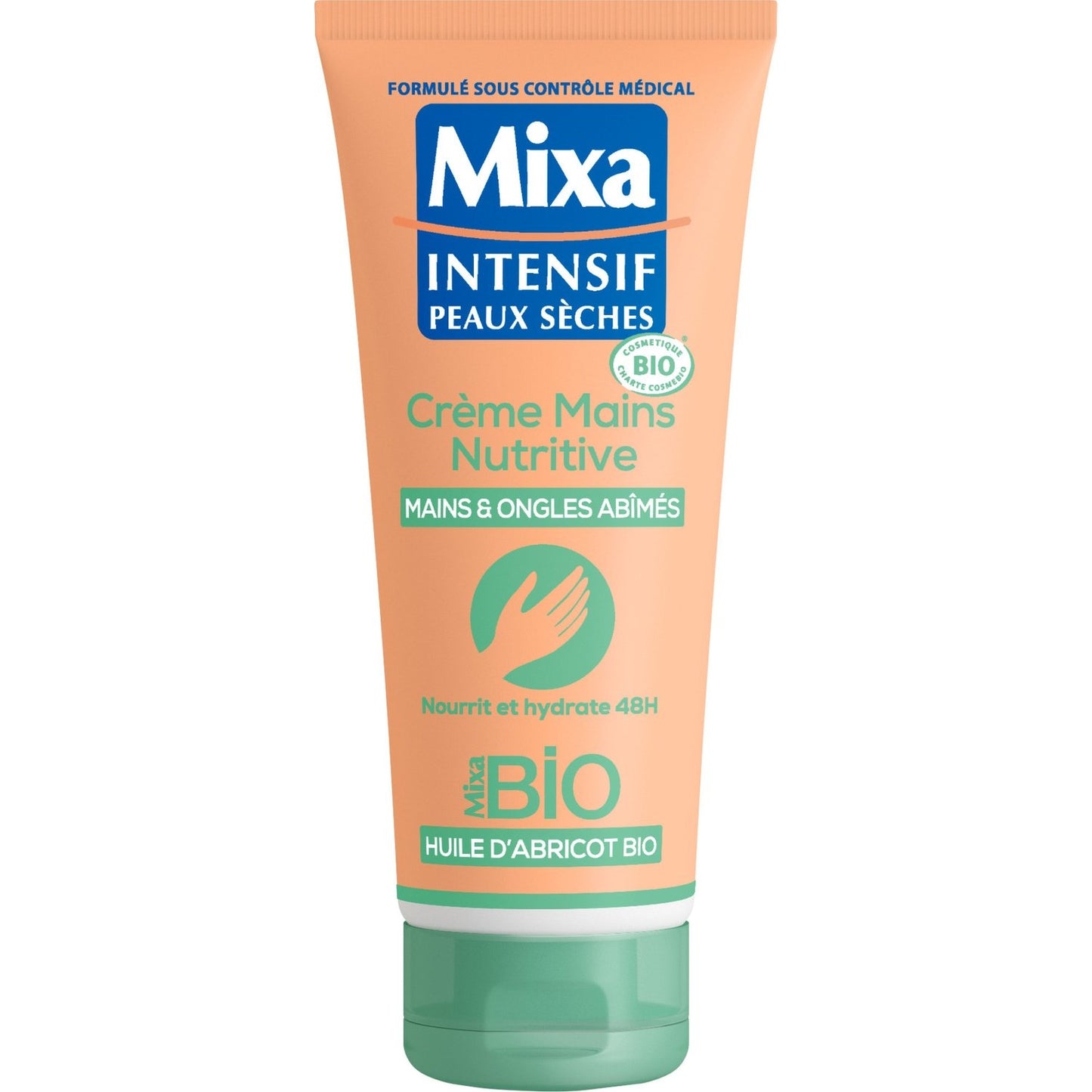 Crème Main Bio Nutritive Huile d'Abricot MIXA le tube de 100mL