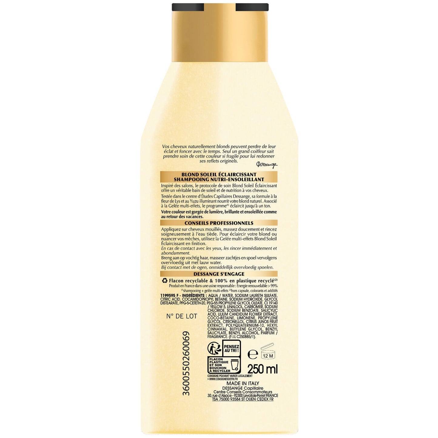 Shampooing Nutri-Ensoleillant DESSANGE
