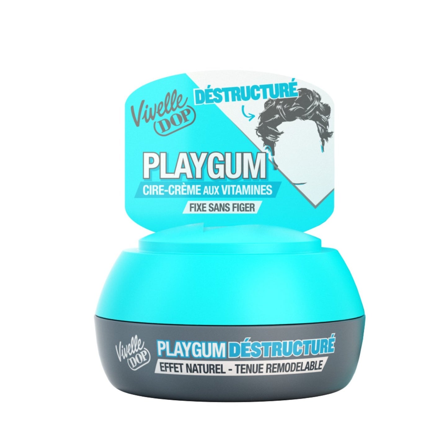 Cire Coiffante Destructuré Tenue Remodelable Playgum VIVELLE DOP le pot de 80mL