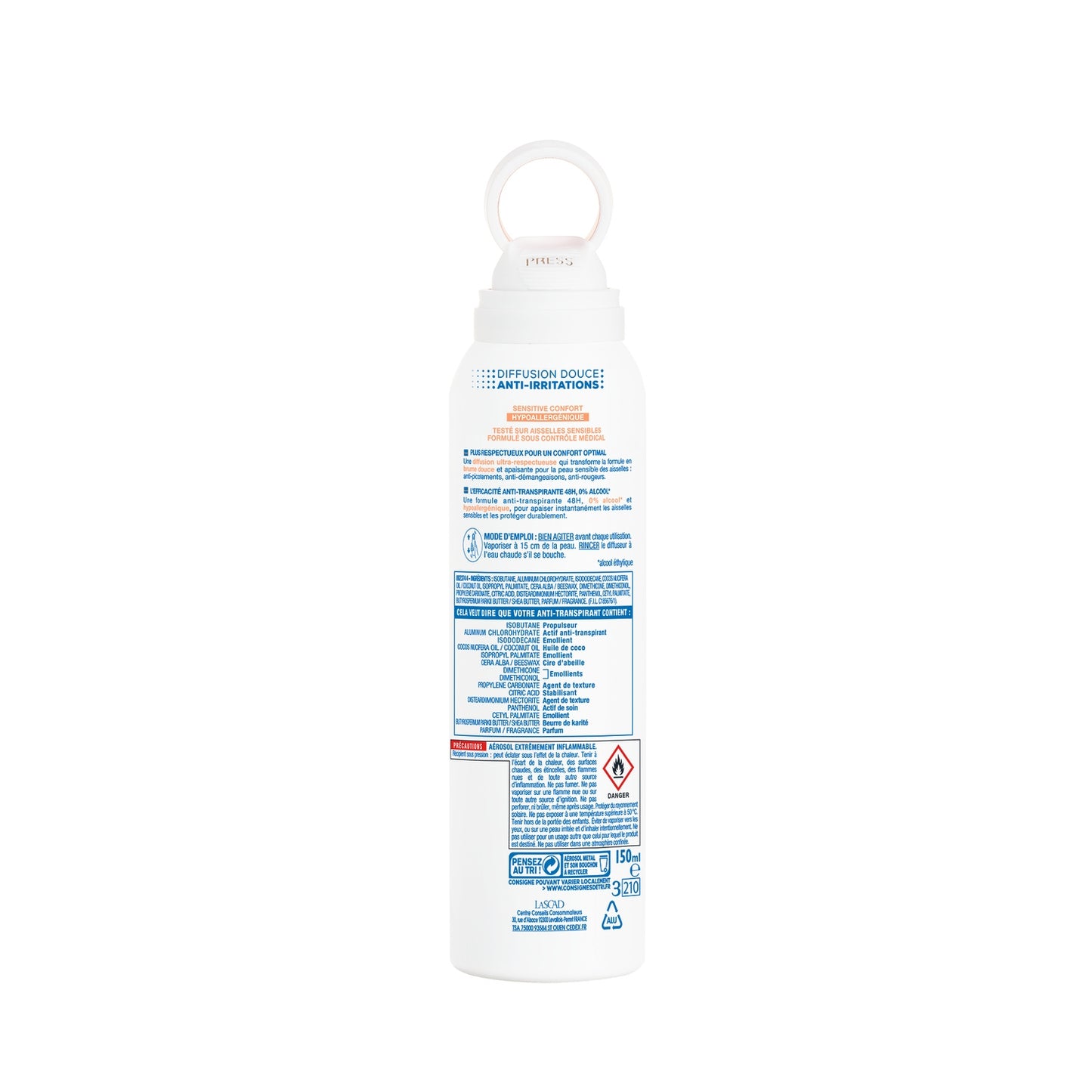MIXA Hypoallergenic Sensitive Comfort Antiperspirant Deodorant