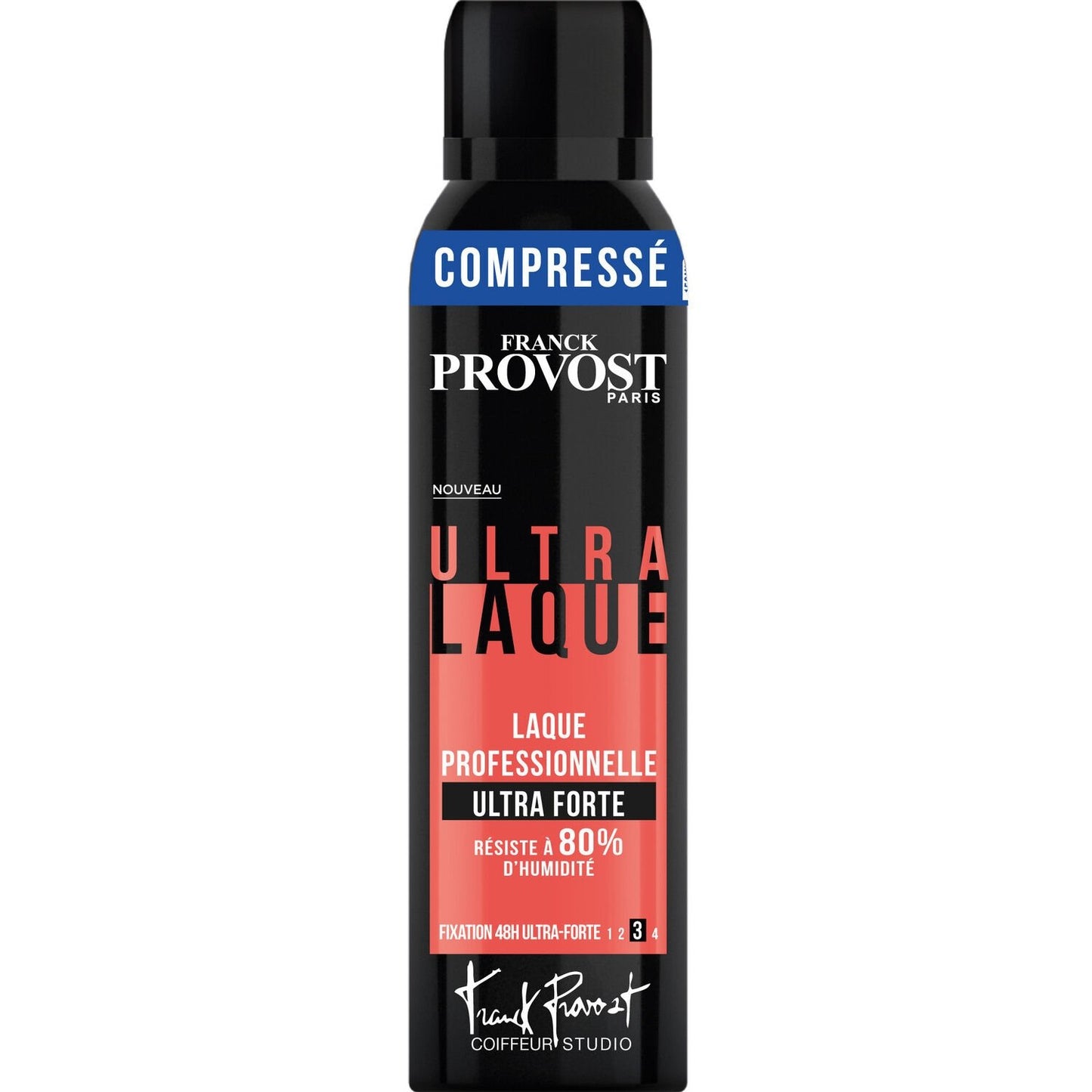Laque Professionnelle Compressée Ultra Fixation Ultra-Forte FRANCK PROVOST le spray de 150mL