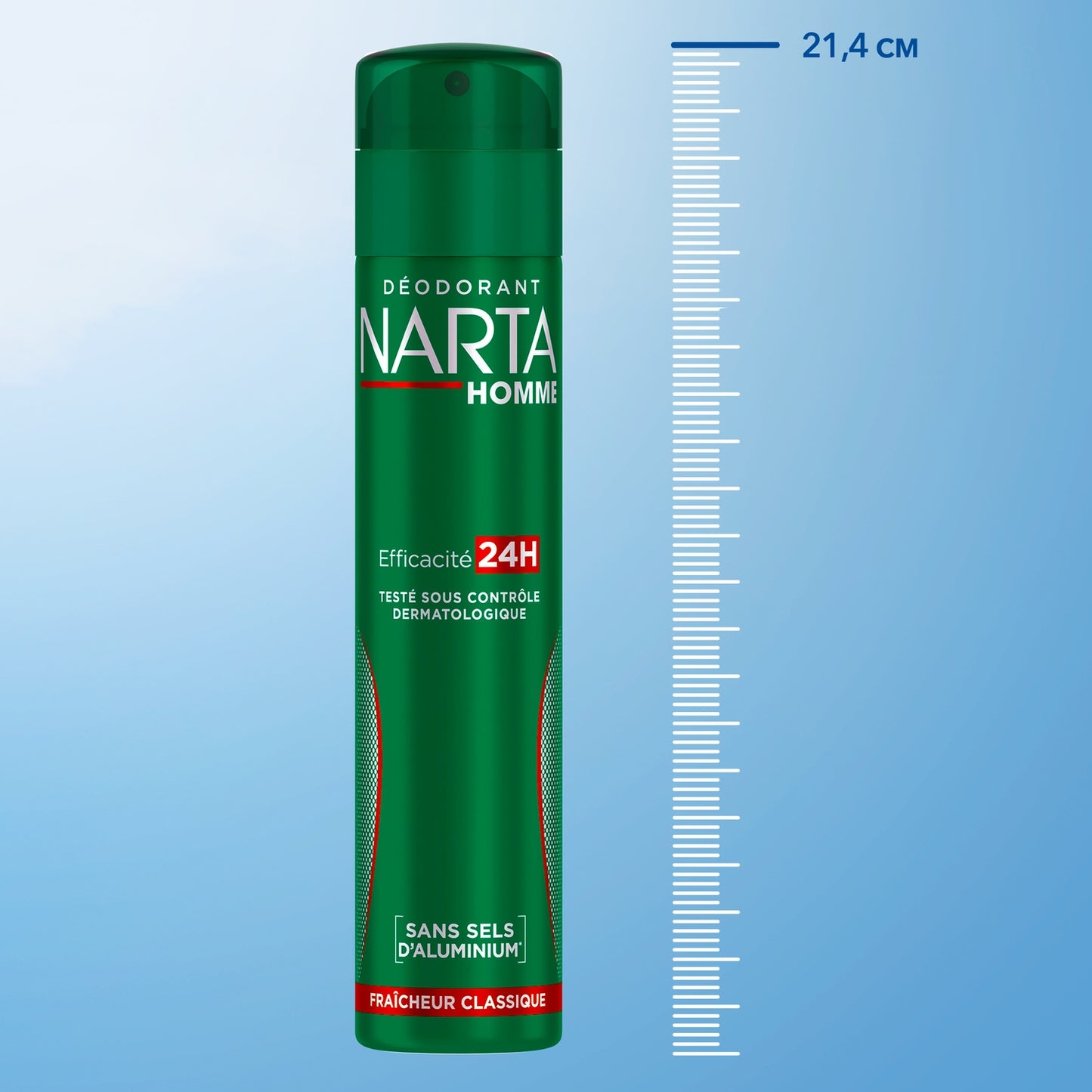 Déodorant Homme 24h Fraîcheur Classique Sans Sel d'Aluminium NARTA
