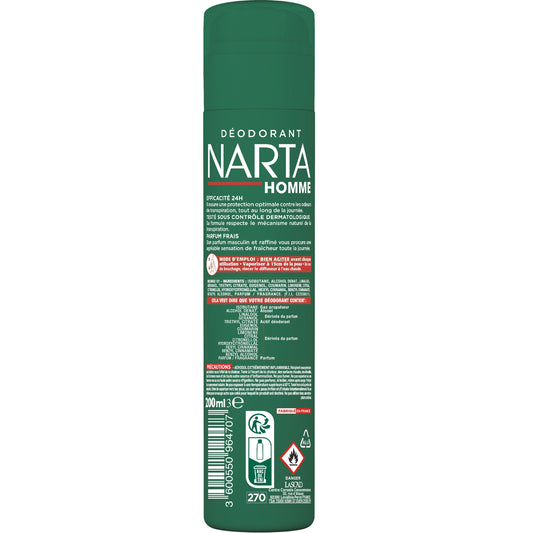 NARTA Herren 24h Classic Freshness Deodorant ohne Aluminiumsalz