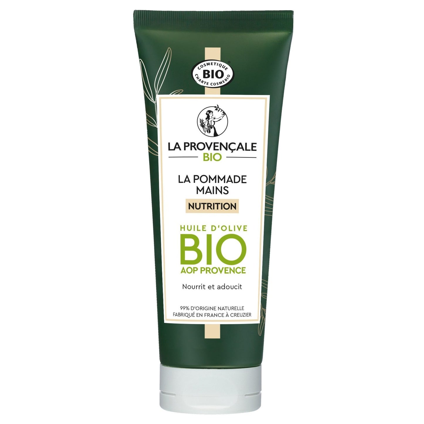 Crème Main Nutrition Intense 99% d'Origine Naturelle à l'Huile d'Olive Bio LA PROVENCALE le tube de 75mL