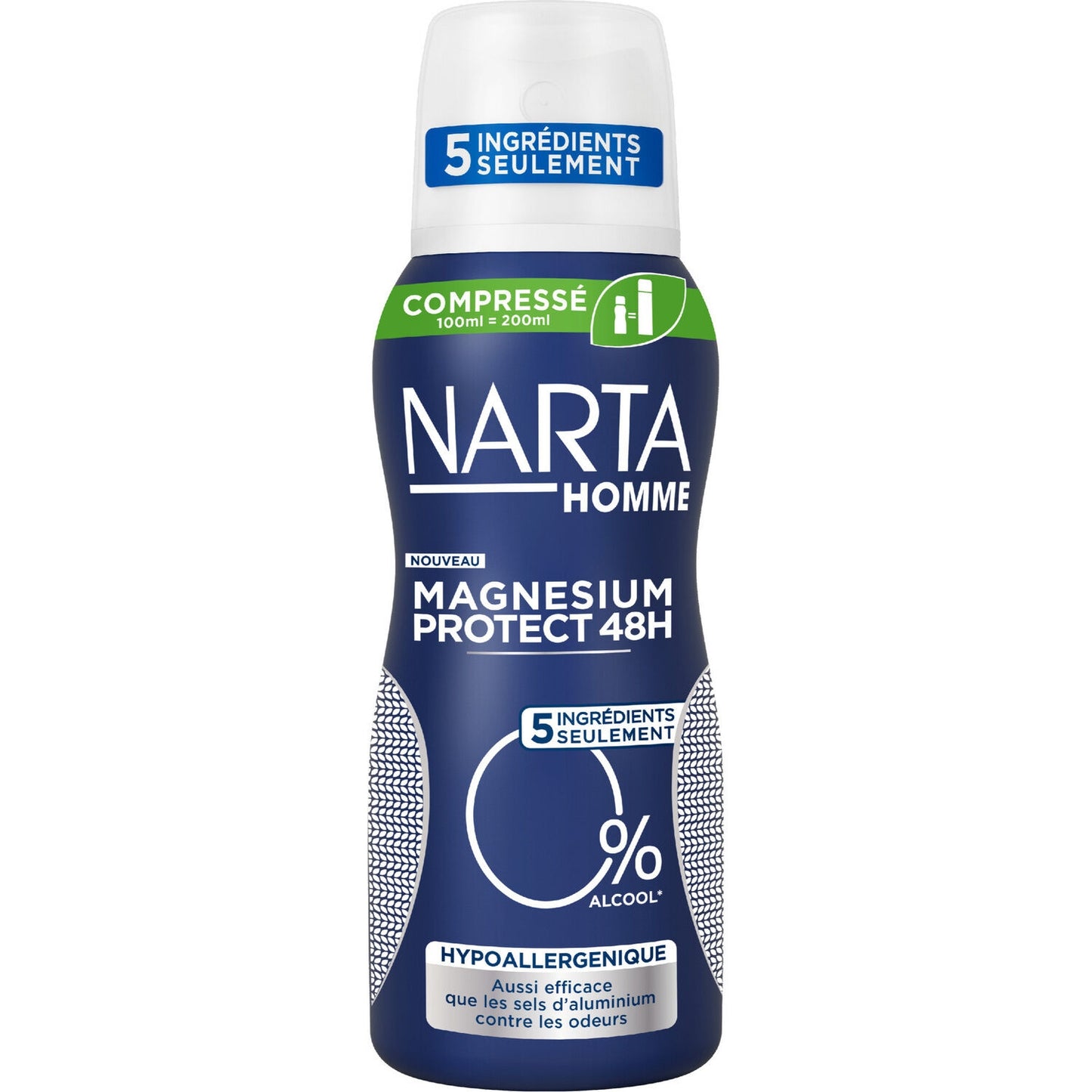 Men's Deodorant 48h Hypoallergenic 0% Alcohol Magnesium Protect NARTA