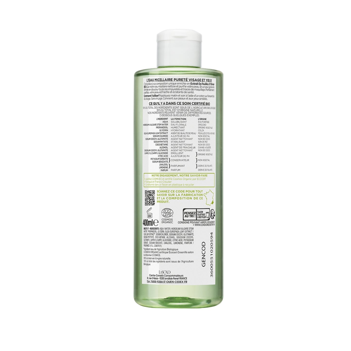 Eau Micellaire Bio Pureté LA PROVENCALE BIO